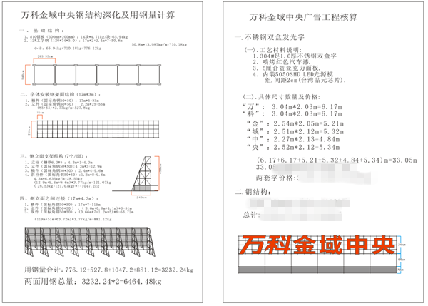 金域中央LED廣告招牌標識工程方案二